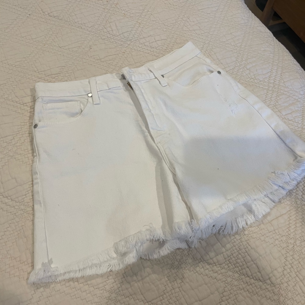 White Jean Shorts